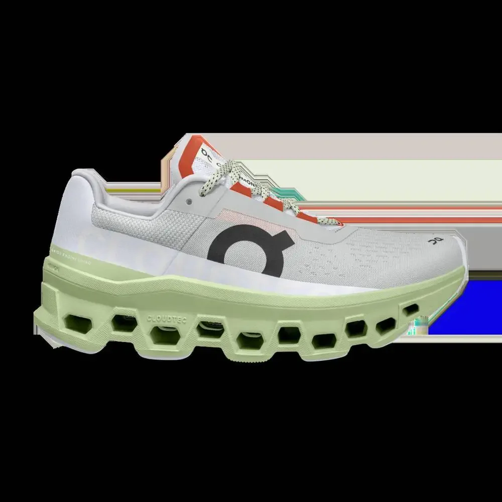 On Running Athletic Shoes in White and Green - Picture 2 of 5